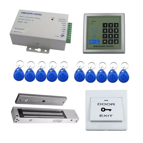 Full Rfid Door Access Control System Kit Set Electric Magnetic Lock Access Control Power