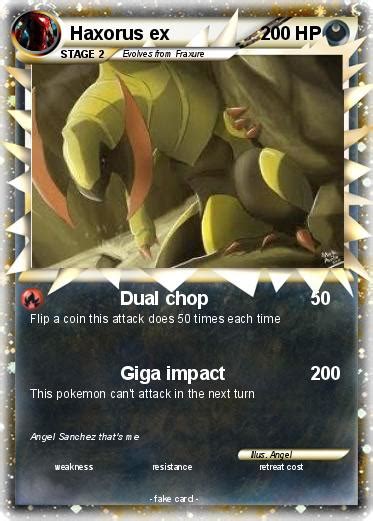 Pokémon Haxorus ex 8 8 - Dual chop - My Pokemon Card