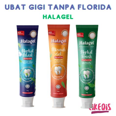 Halagel Toothpaste Non Fluoride Ubat Gigi Tanpa Florida 牙膏 Miswak