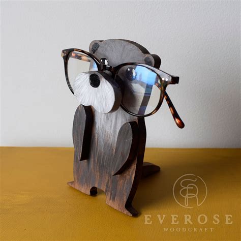 Wooden Otter Glasses Stand Etsy