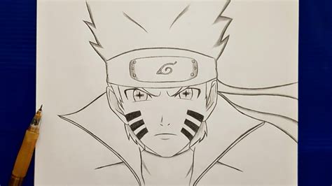 How To Draw Naruto Six Paths Sage Mode Naruto Step By Step Easy Tutorial Youtube