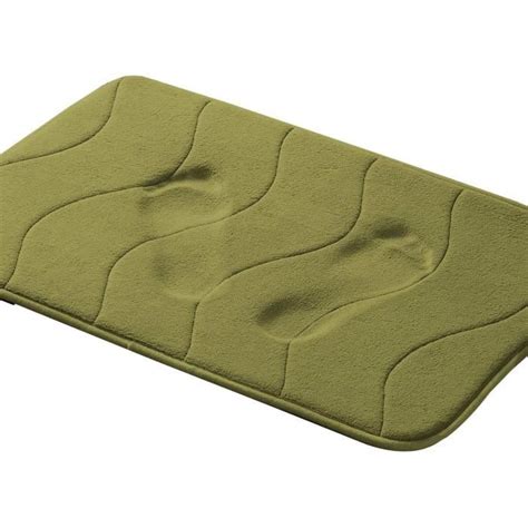 Tapis De Bain En Mousse M Moire Lavable En Machine Olive Verte