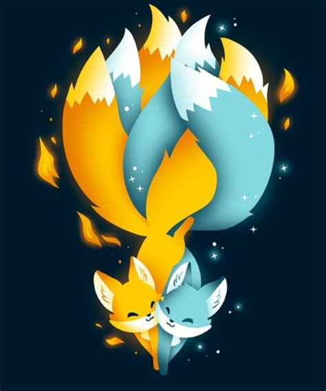 Cute Kitsune Drawing