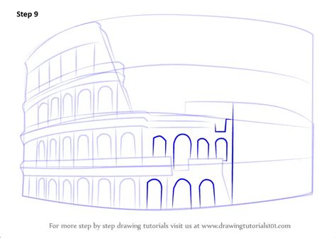 How To Draw The Colosseum Wonders Of The World Step By Step