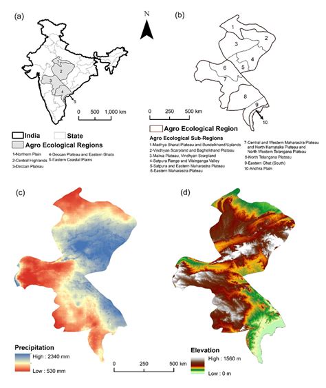 Map Of The Study Area Geographic Map Showing Five Agroecological Zones