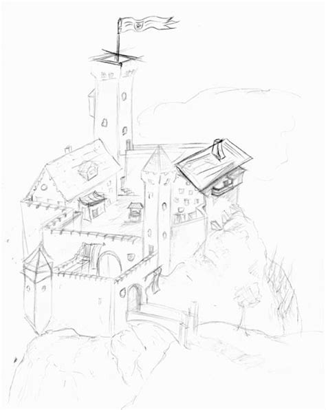 Mittelalter Burg Zeichnen Einfach : Handwerker Bauen Eine Burg - Jorma