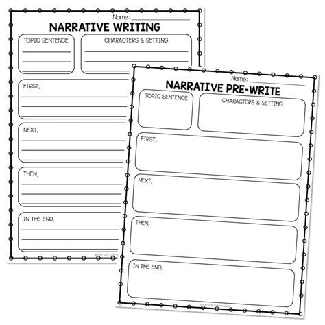 Lucky Little Toolkit Literacy Writing Organizers And Templates Narrative Writing Lucky