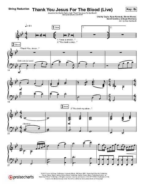 Thank You Jesus For The Blood Sheet Music Pdf Charity Gayle