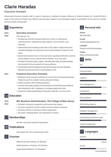 Executive Assistant CV Examples For 2023 49 OFF