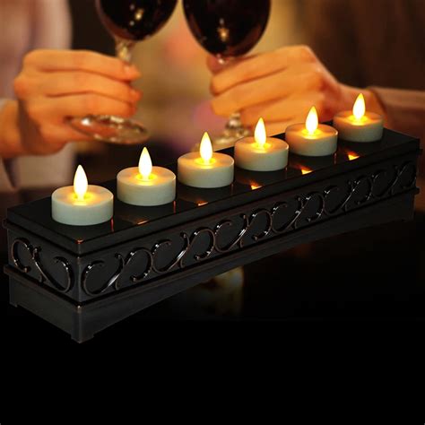 Luminara Rechargeable Flameless Led Tealight Candle Set Of 6 Votive Tealight Candle For Home