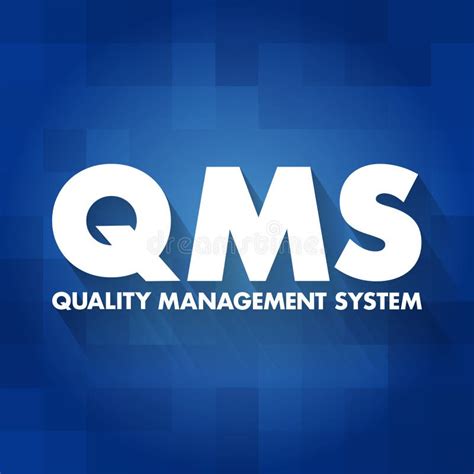 Qms Quality Management System Acronym Business Concept Background