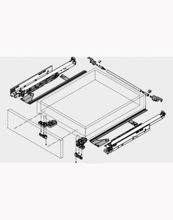 Drawer runners blum / Full extension BLUM MOVENTO drawer runners 760H - Sizes 250mm-600mm - up ...