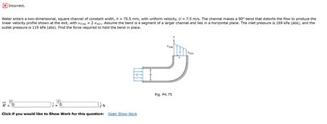 Solved Water Water Enters A Two Dimensional Square Channel Chegg