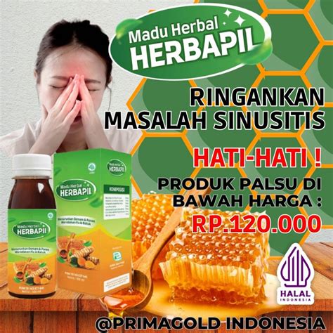 Jual HERBAPIL MADU HERBAL UNTUK ATASI SINUSITIS PERTAMA DI INDONESIA