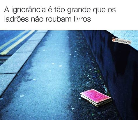 A ignorância é tão grande que os ladrões não roubam livros Memes