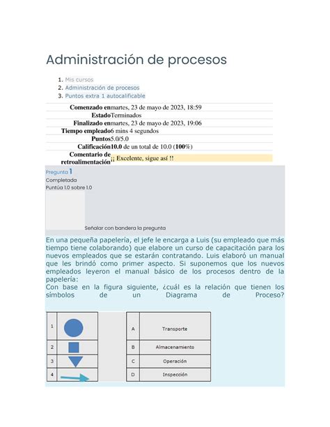 Autocalificable Administraci N De Procesos Administraci N De