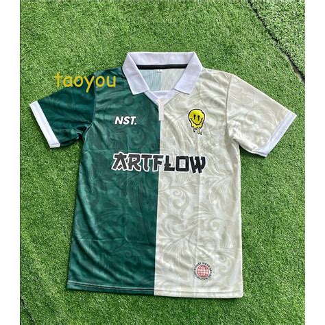 GREEN JERSEY 2024 RETRO COLLAR Baju Jersey Viral Tiktok 2024 Jersey