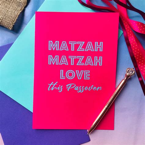 Matzah Matzah Love Funny Passover Card Jewish Pesach Card Chag Sameach Jewish Greeting Card