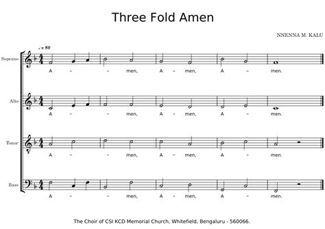 Three Fold Amen Satb Piano Tutorial