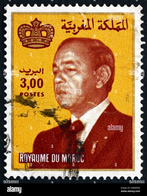 Morocco Circa A Stamp Printed In Morocco Shows Hassan Ii King