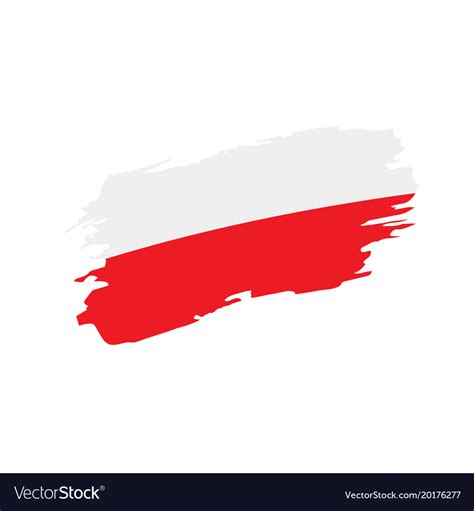 Poland flag Royalty Free Vector Image - VectorStock