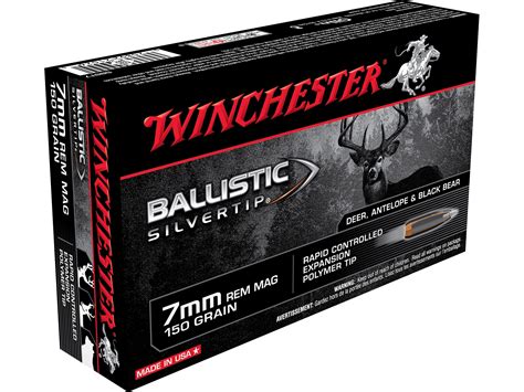 Winchester Ballistic Silvertip 7mm Remington Mag Ammo 150 Grain