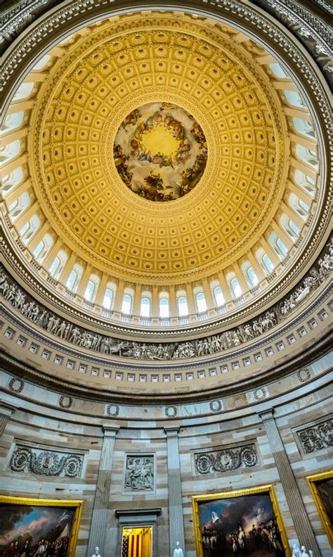 US Capitol Dome Rotunda Paintings Washington DC Editorial Photo - Image ...