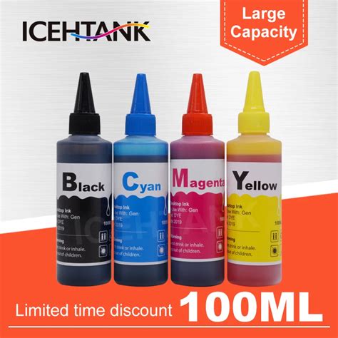 Icehtank Universal 100ml Dye Ink Refill Kit For Hp 940 Xl For Hp940 Refill Officejet Pro 8000