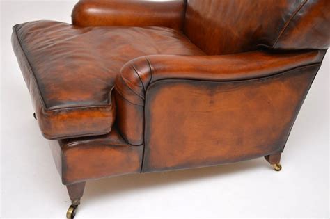 Antique Leather Howard Style Armchair Marylebone Antiques