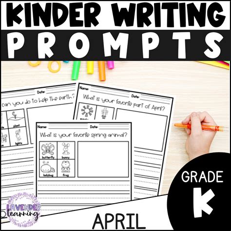 April Writing Prompts For Kindergarten And 1st Grade Spring Writing