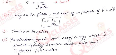 Class 12 ISC Physics Important Notes Chapter Electromagnetic Waves