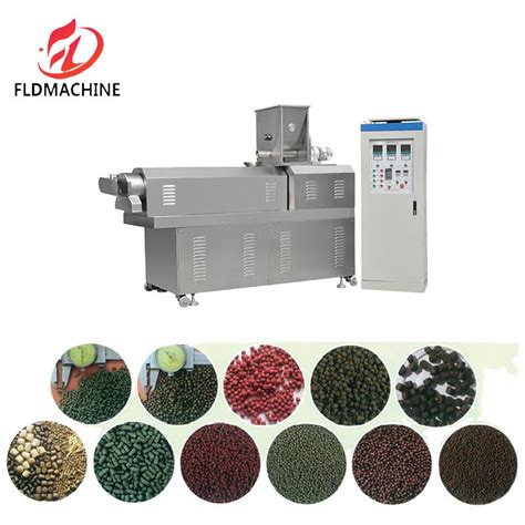 Industrial Double Shaft Floating Aquafeed Feed Fodder Pellet Extrusion