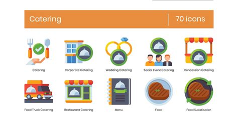 70 Catering Icons - Astute Series by Krafted on Envato Elements