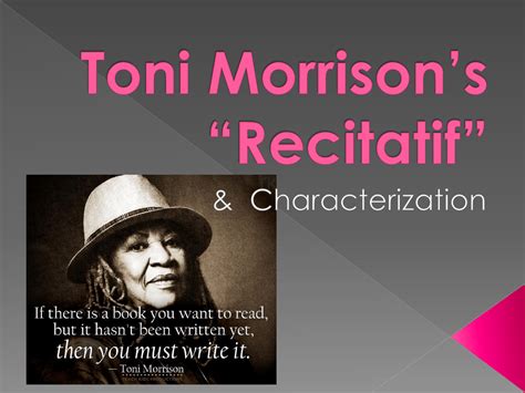 Toni Morrison S Recitatif