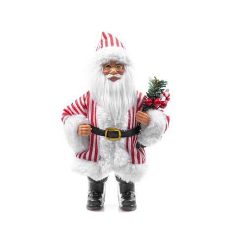 Boneco Papai Noel Enfeite De Natal Decoracao Natalina 25cm Listrado