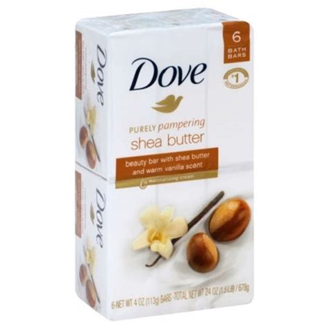 Dove Shea Butter Beauty Bar Soap 6 Bar Pack Tanga