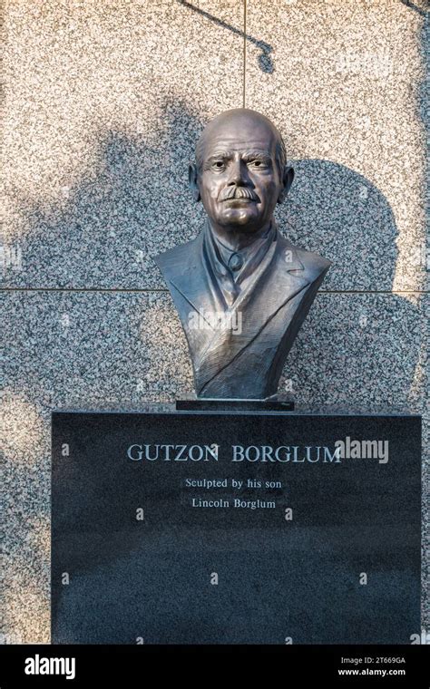 Bust of Gutzon Borglum, the original sculptor of Mount Rushmore sculpted by his son, Lincoln ...