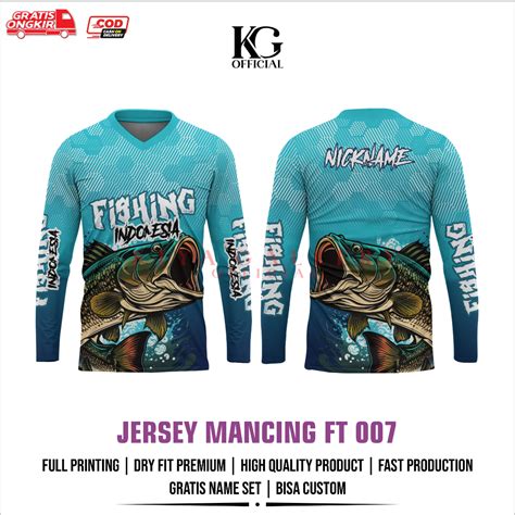 Jual JERSEY MANCING FT007 PREMIUM FULL PRINTING GRATIS CUSTOM NAMA