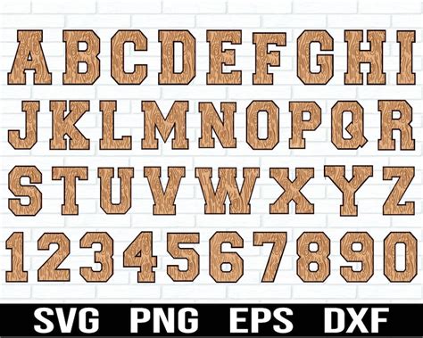 Wood Alphabet Svg Plank Alphabet Svg Wood Font Letters And Numbers