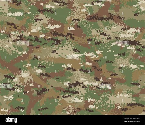 Multi Terrain Camouflage Seamless Pattern Incorporating Tiny Splash