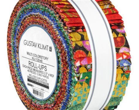 Gustav Klimt Multi Colorstory Roll Up Jelly Roll From Robert Kaufman