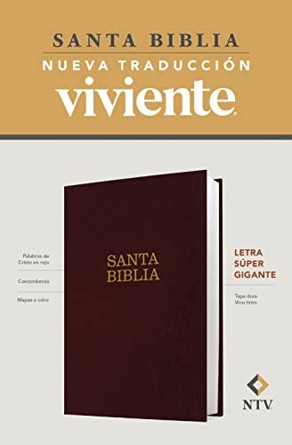 Santa Biblia NTV Letra Super Gigante Letra Roja Tapa Dura Nueva