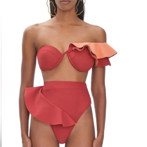 Andrea Iyamah Swim Andrea Iyamah Kiara Ruffled Bikini Nwt Poshmark