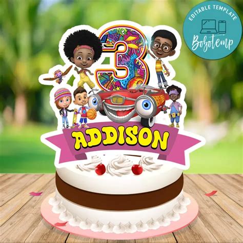 Motown Magic Birthday Cake Topper Template Printable Createpartylabels