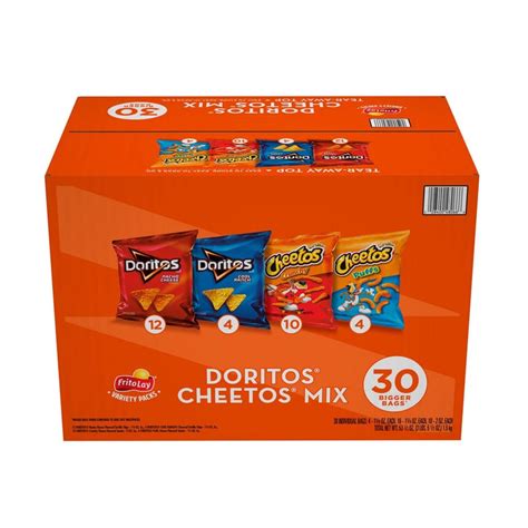 Doritos And Cheetos Mix Snacks Variety Pack 30 Pk Shelhealth