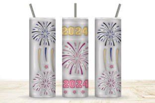 D Inflated Happy New Year Tumbler Wrap Graphic By Shopdrop Creative