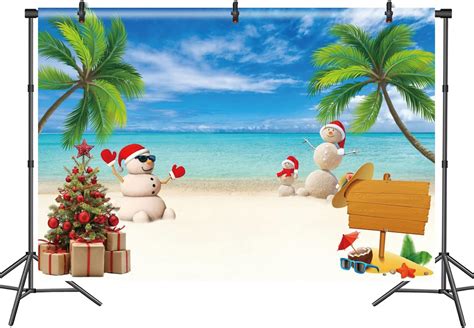 Amazon DASHAN 7x5ft Christmas Photography Backdrop Beach Sandy