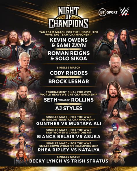 Wwe Night Of Champions 2023 Spoilers Sees 2 Of 5 New Champions Crowned