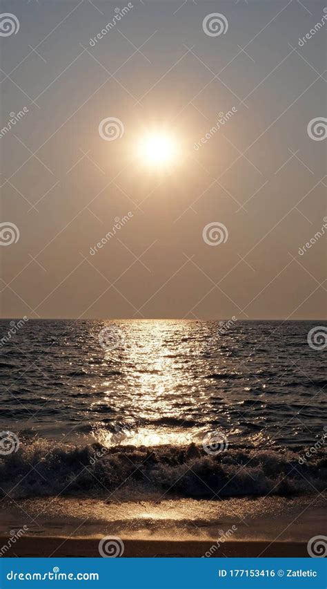 Sunset at Candolim Beach, Goa, India Stock Photo - Image of asia, sunny ...