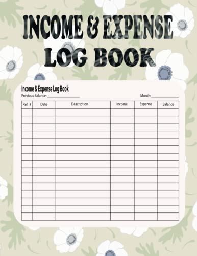 Income And Expense Log Book Simple Income And Expense Tracker Book For